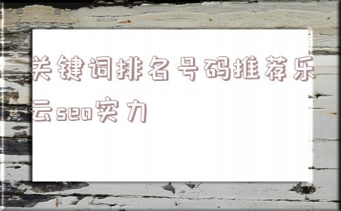 关于关键词排名号码推荐乐云seo实力的信息(搜索排名乐云seo十年_)_哈密黑帽