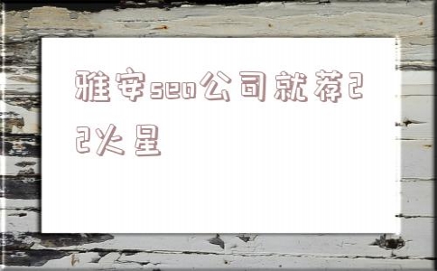 雅安seo公司就荐22火星的简单介绍(雅安SEO)_帽子seo